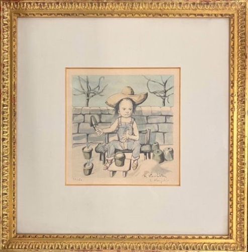 藤田嗣治　植木屋（小さな職人たち）　20241222　30,000円